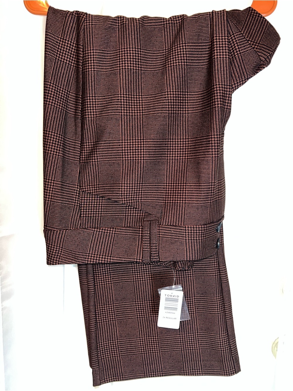 torrid Brown Glen Plaid  Boot Trousers